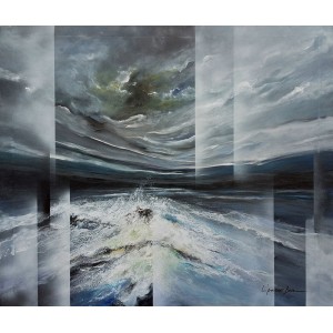L'passo Benjamin, 36 x 42 Inch, Acrylic on Canvas, Abstract Paintings, AC-LPB-038